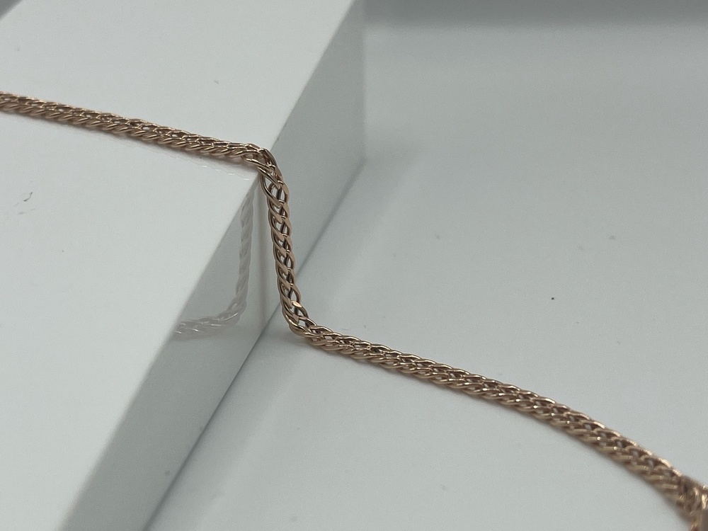 БРАСЛЕТ ПУСТОТЕЛЫЙ Ромб двойной Au 585