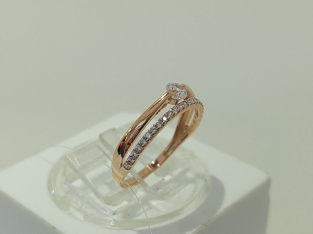 КОЛЬЦО С КАМНЯМИ (Au 585)