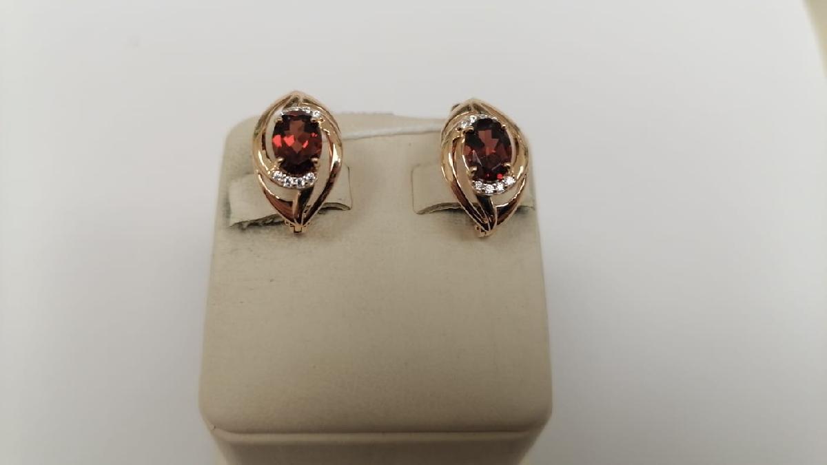 СКМИ585 СЕРЬГИ С КАМНЯМИ (Au 585)