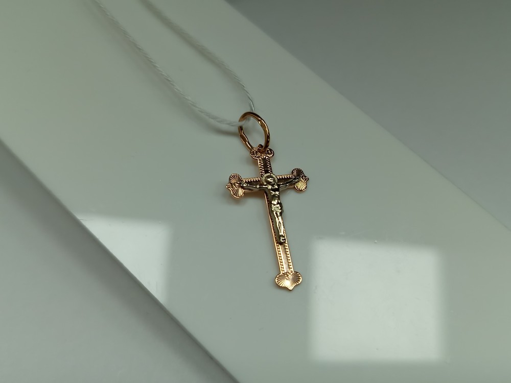 ПОДВЕСКА КРЕСТ БЕЗ КАМНЯ (Au 585)