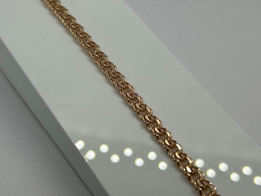 БРАСЛЕТ ПУСТОТЕЛЫЙ Бисмарк (Au 585)