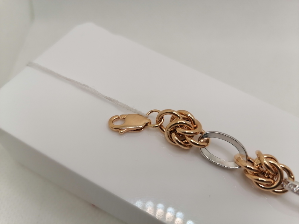 БРАСЛЕТ ПУСТОТЕЛЫЙ Фантазия (Au 585)