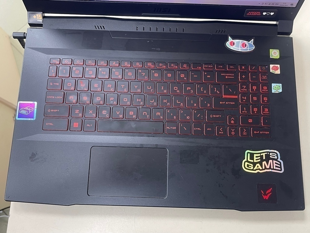 Ноутбук MSI katana gf76;  Core I5-11400H, GeForce RTX 3050, 16 Гб, 512 GB, Нет