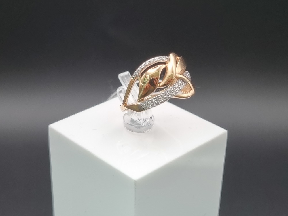 КОЛЬЦО С КАМНЯМИ (Au 585)