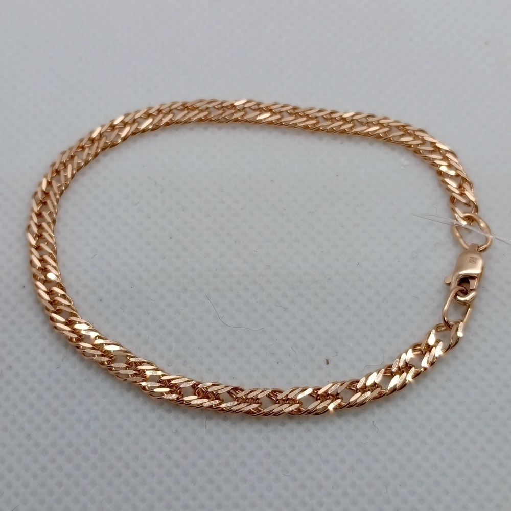 БРАСЛЕТ ПУСТОТЕЛЫЙ Ромб двойной (Au 585)