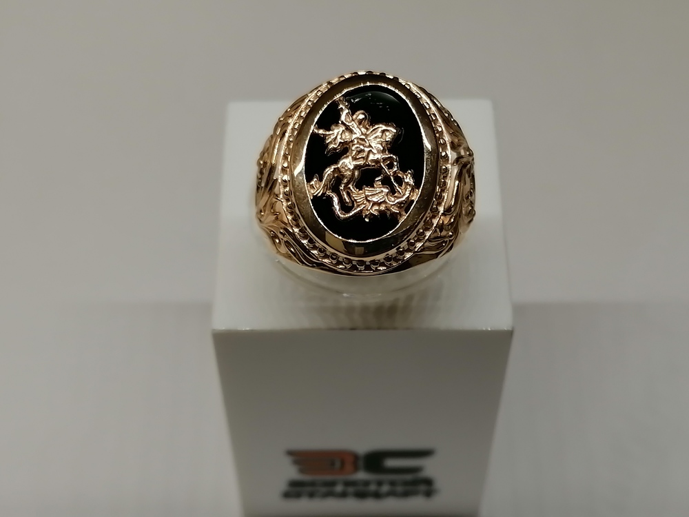 1020028 КОЛЬЦО ПЕЧАТКА с камнем (Au 585)