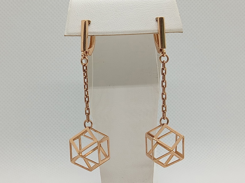 СЕРЬГИ БЕЗ КАМНЯ (Au 585)