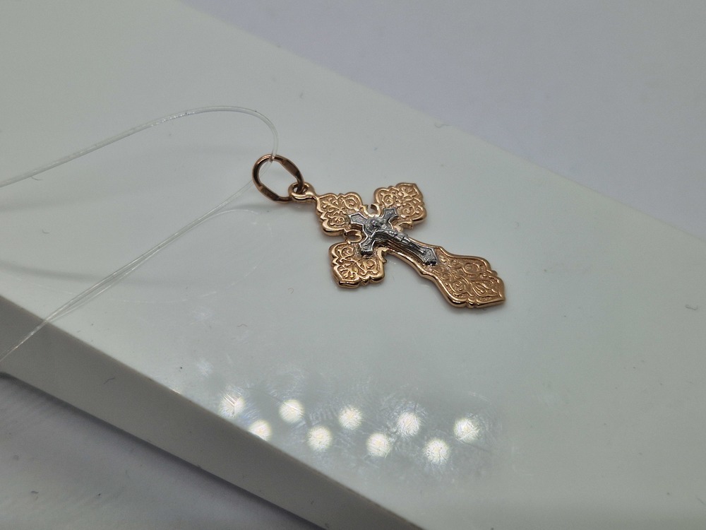 ПОДВЕСКА КРЕСТ без камня (Au 585)