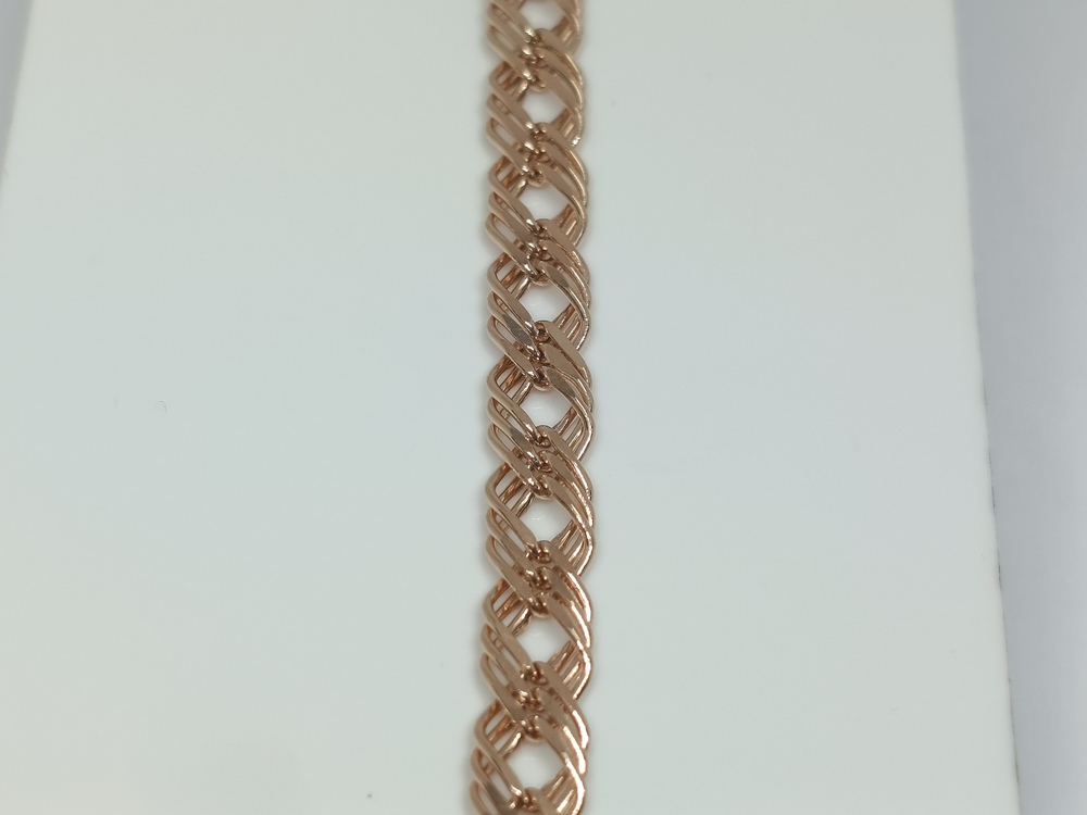 615506024 БРАСЛЕТ ПУСТОТЕЛЫЙ Ромб тройной (Au 585)