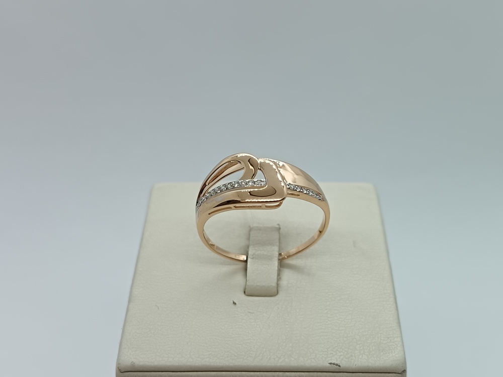 КОЛЬЦО С КАМНЯМИ (Au 585)