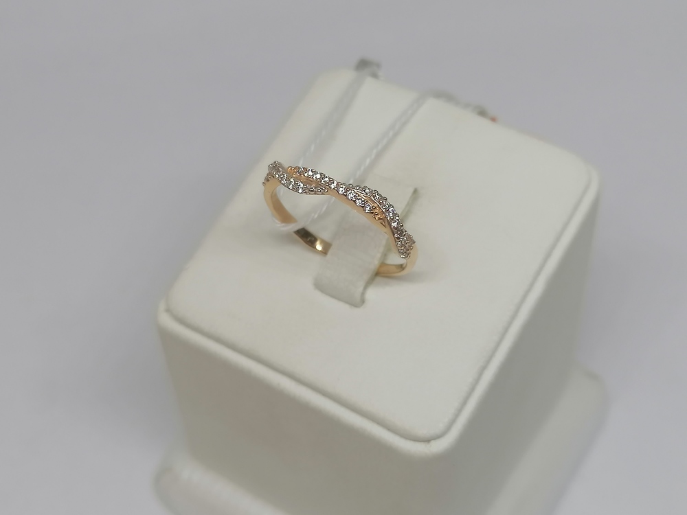 КОЛЬЦО С КАМНЯМИ (Au 585)