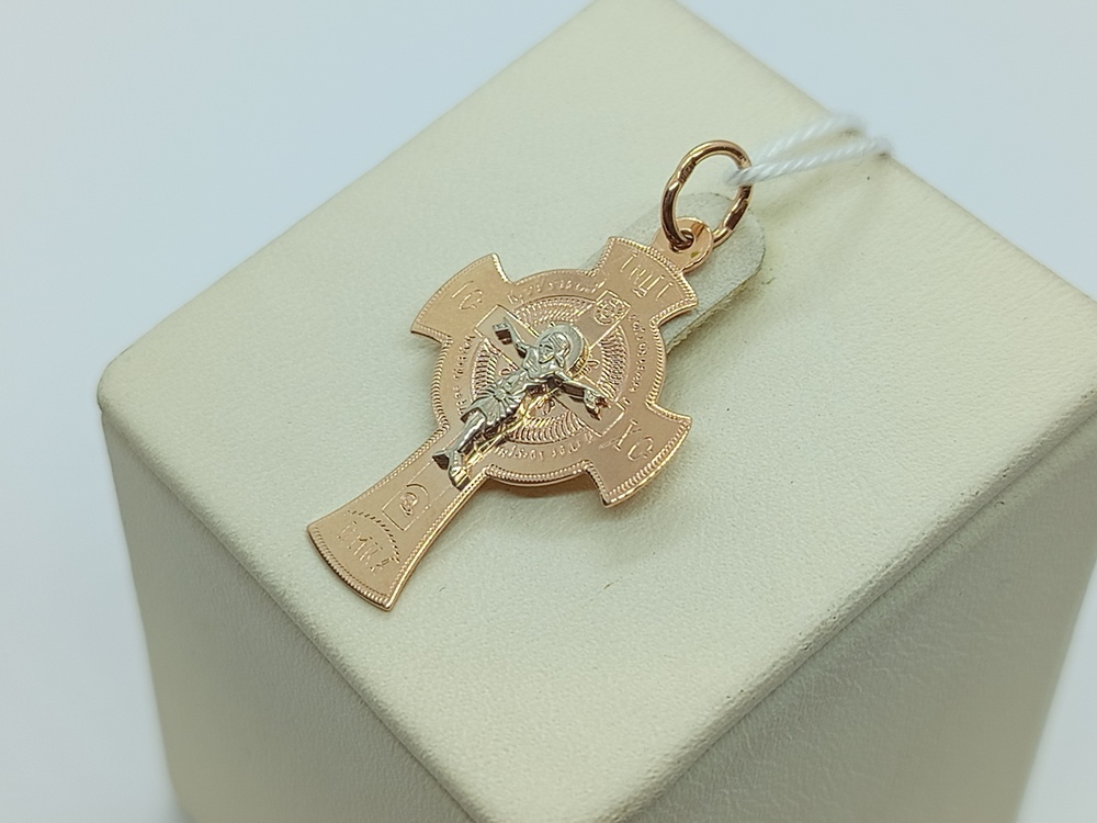 ПОДВЕСКА КРЕСТ БЕЗ КАМНЯ (Au 585)