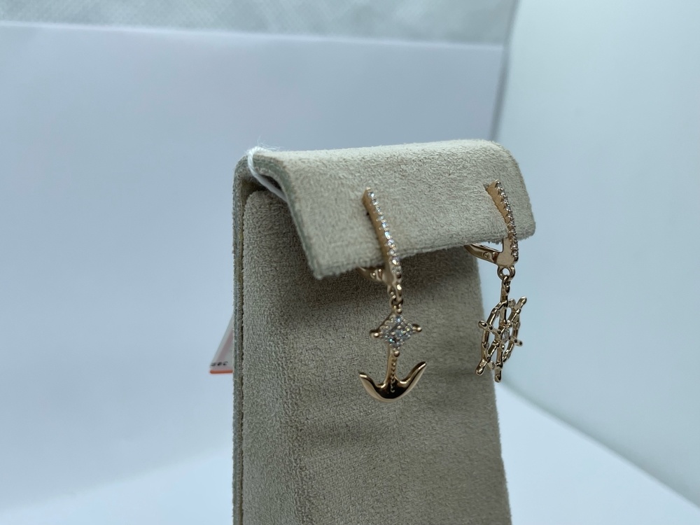 СКМИ585 СЕРЬГИ С КАМНЯМИ (Au 585)