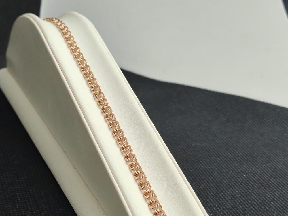 БЛБ585 БРАСЛЕТ ПОЛНОВЕСНЫЙ Бисмарк (Au 585)