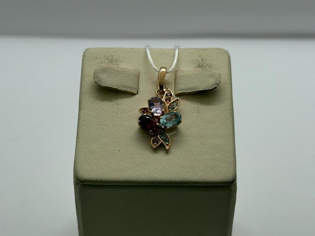 ПОДКМИ585 ПОДВЕСКА С КАМНЯМИ (Au 585)