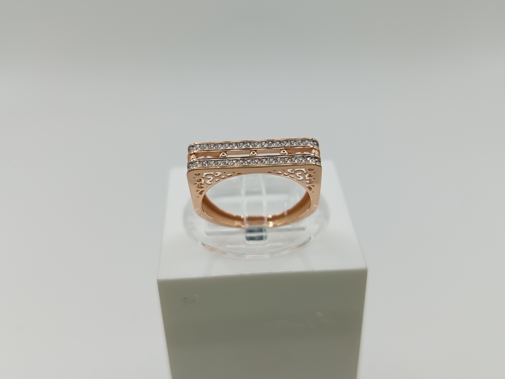 КОЛЬЦО С КАМНЯМИ (Au 585)