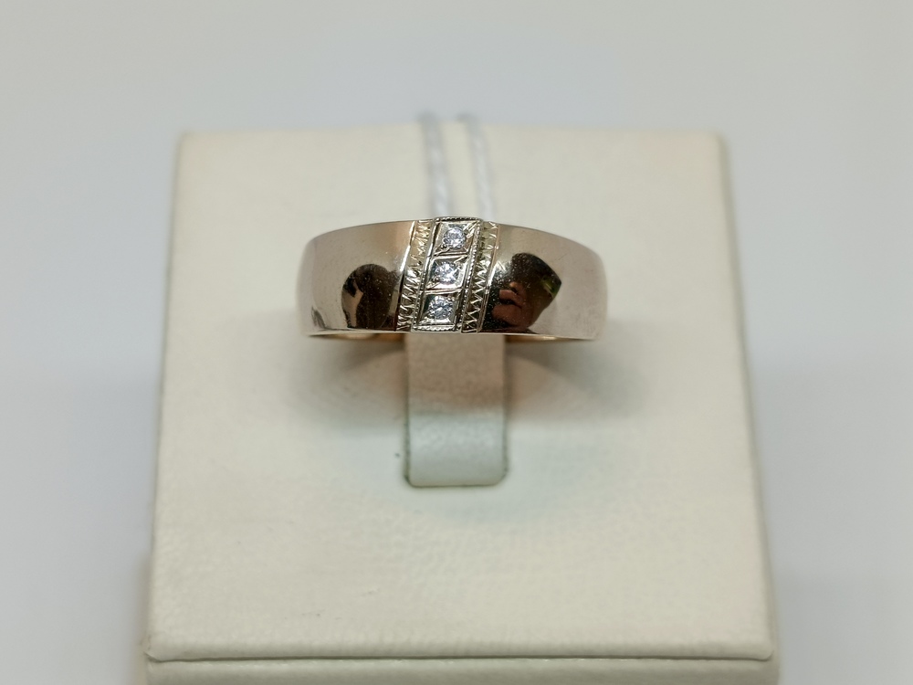 КОЛЬЦО С КАМНЯМИ (Au 585)