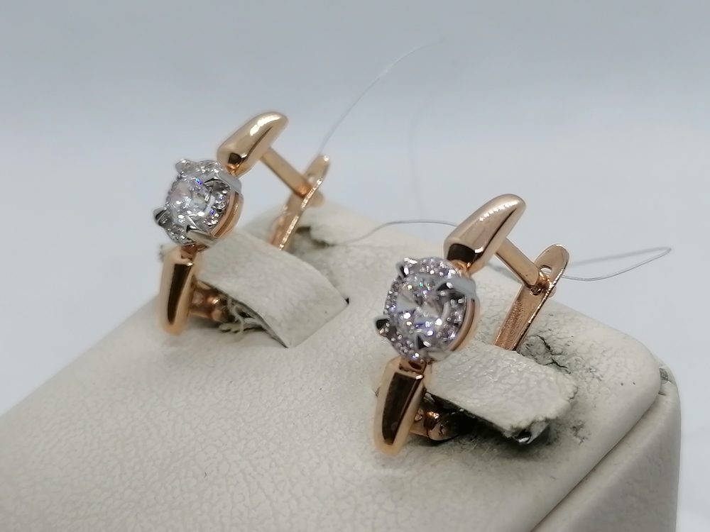 01-218039 СЕРЬГИ С КАМНЯМИ (Au 585)