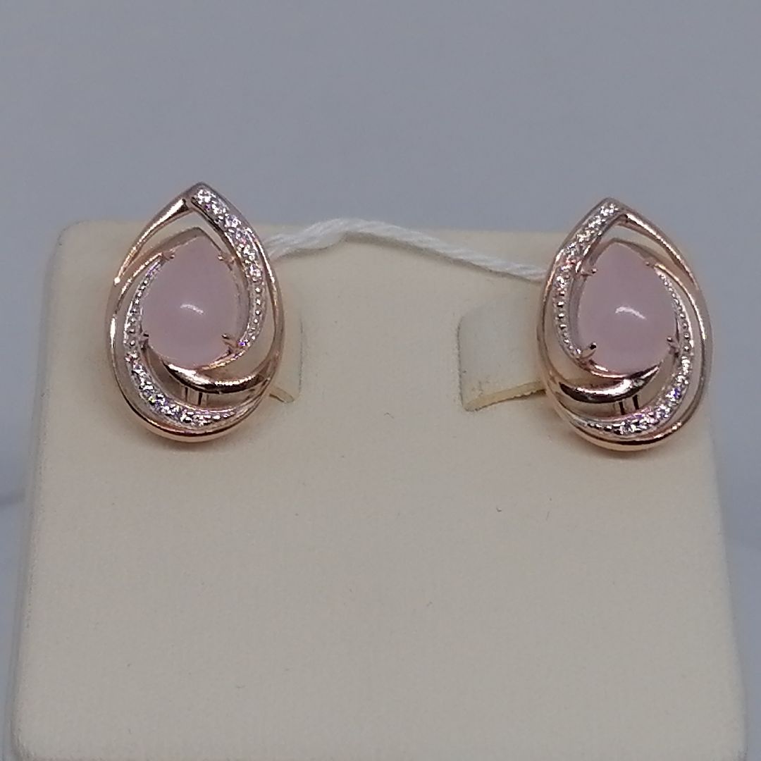 СКМИ585 СЕРЬГИ С КАМНЯМИ (Au 585)