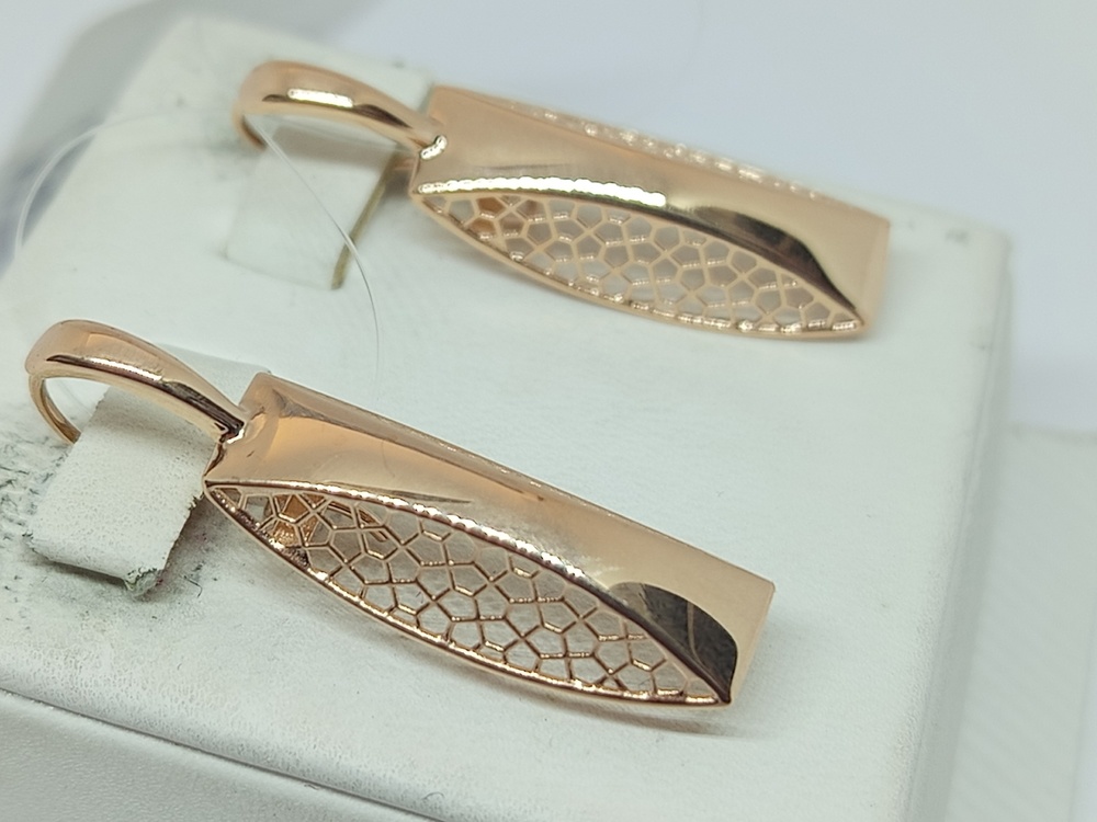 СЕРЬГИ ПЕТЕЛЬКА без камня (Au 585)