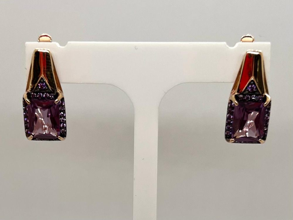 СЕРЬГИ АЛЕКСАНДРИТ (Au 585)