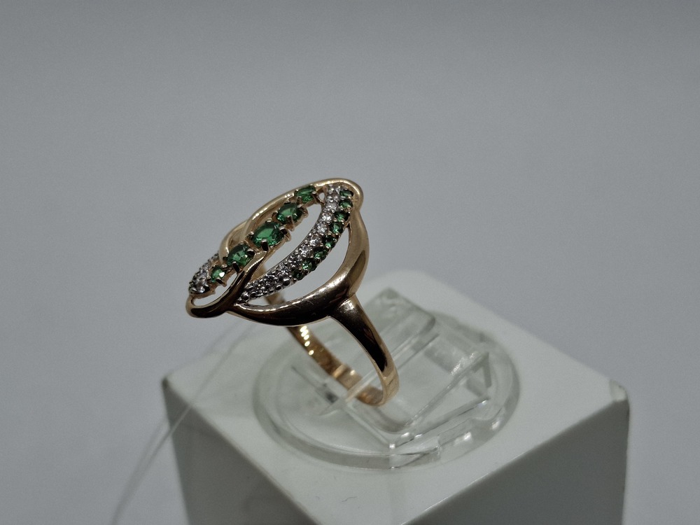 КОЛЬЦО С КАМНЯМИ (Au 585)