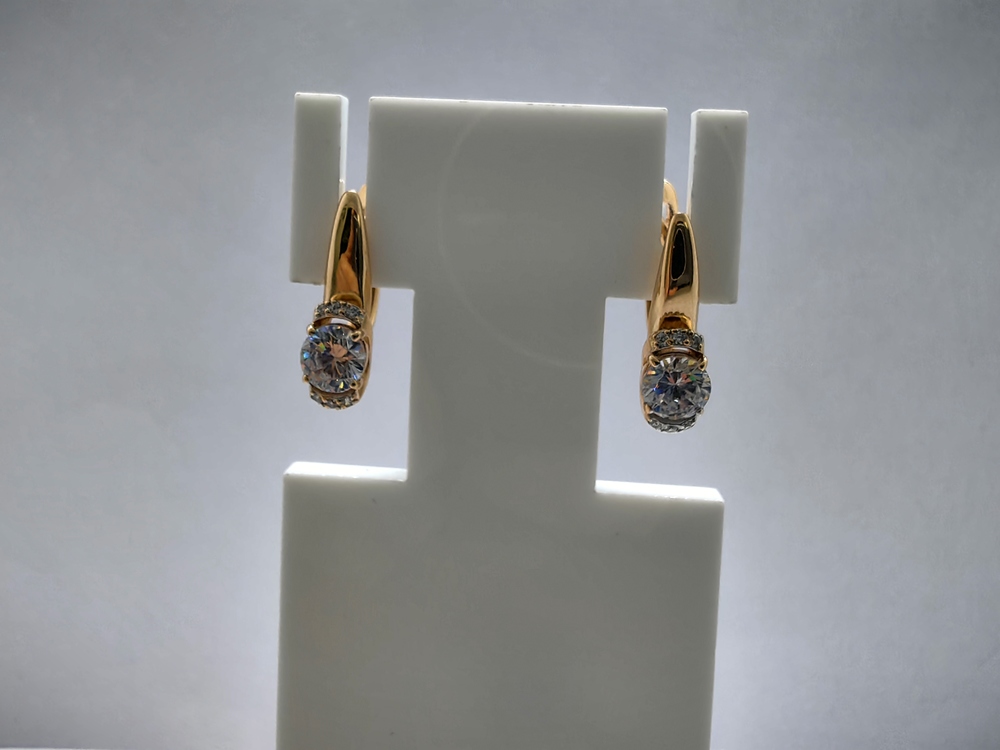 СКМИ585 СЕРЬГИ С КАМНЯМИ (Au 585)