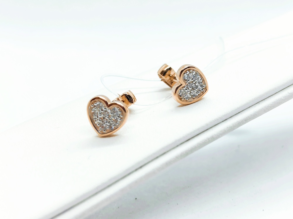 СЕРЬГИ ПУСЕТЫ с камнями (Au 585)