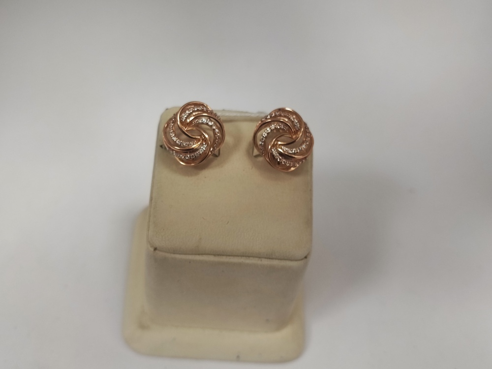 СКМИ585 СЕРЬГИ С КАМНЯМИ (Au 585)