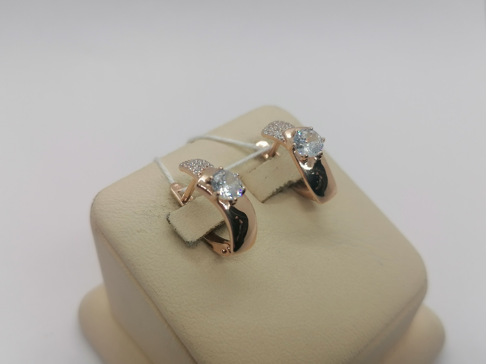СКМИ585 СЕРЬГИ С КАМНЯМИ (Au 585)