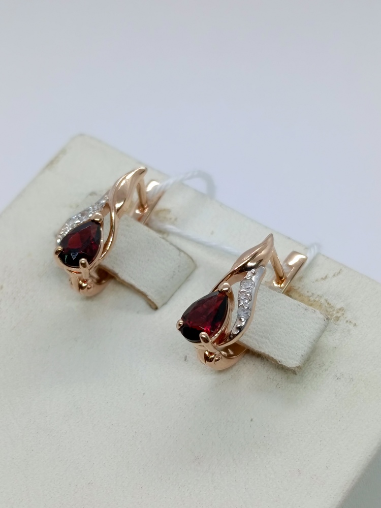 СКМИ585 СЕРЬГИ С КАМНЯМИ (Au 585)