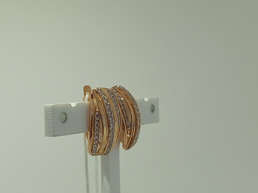 СКМИ585 СЕРЬГИ С КАМНЯМИ (Au 585)