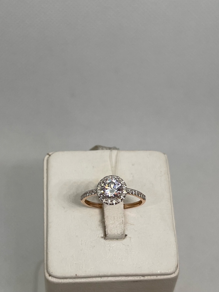 КОЛЬЦО С КАМНЯМИ (Au 585)