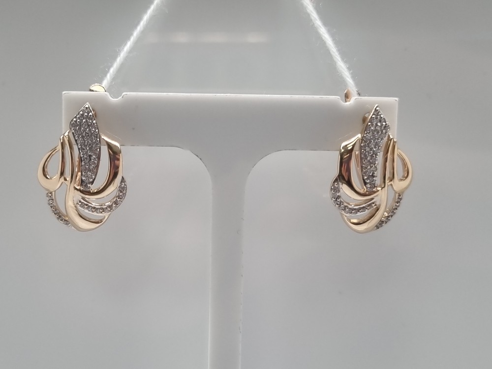 СКМИ585 СЕРЬГИ С КАМНЯМИ (Au 585)