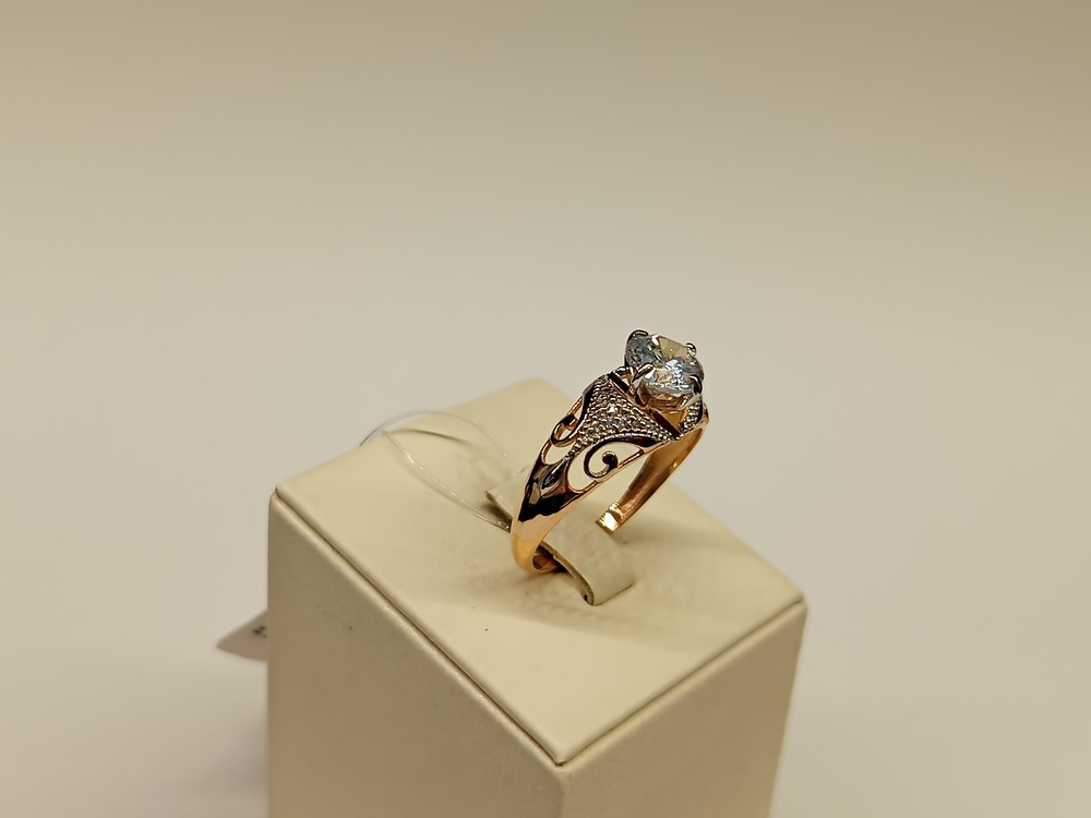 КОЛЬЦО С КАМНЯМИ (Au 585)