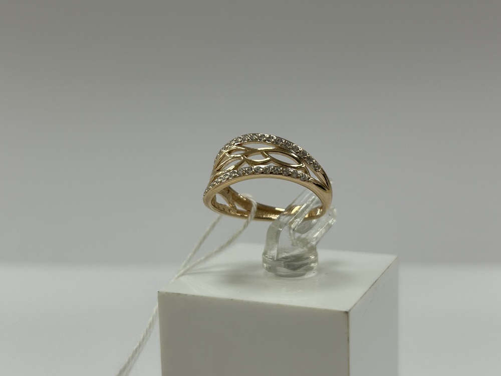 КОЛЬЦО С КАМНЯМИ (Au 585)