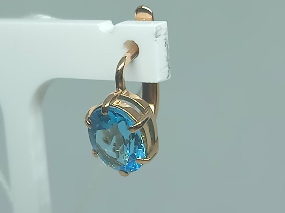 СЕРЬГИ С КАМНЕМ (Au 585)