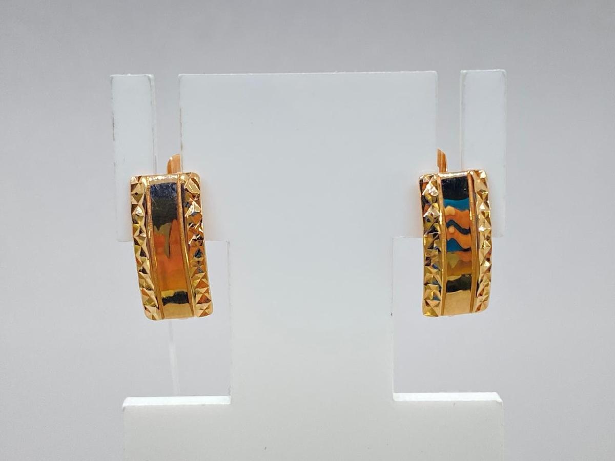 СЕРЬГИ БЕЗ КАМНЯ (Au 585)