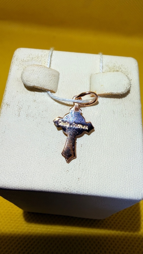 ПОДКБК585 ПОДВЕСКА КРЕСТ БЕЗ КАМНЯ (Au 585)