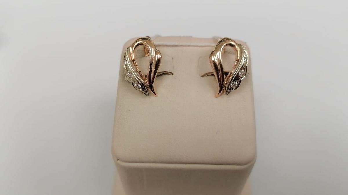 СКМИ585 СЕРЬГИ С КАМНЯМИ (Au 585)