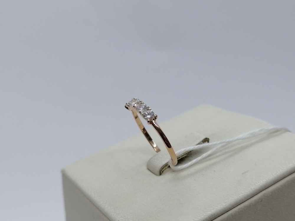 КОЛЬЦО С КАМНЯМИ (Au 585)