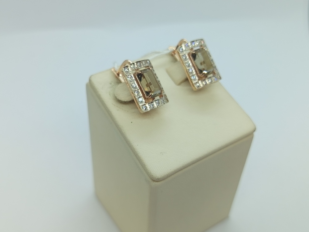 СКМИ585 СЕРЬГИ С КАМНЯМИ (Au 585)