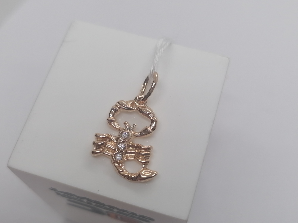 ПОДВЕСКА ЗНАК ЗОДИАКА СКОРПИОН Au 585