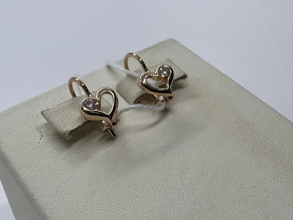 СЕРЬГИ С КАМНЕМ (Au 585)