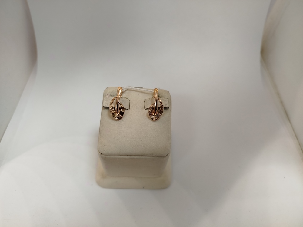 СБКМ585 СЕРЬГИ БЕЗ КАМНЯ (Au 585)