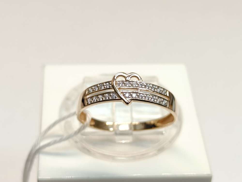 КОЛЬЦО С КАМНЯМИ (Au 585)