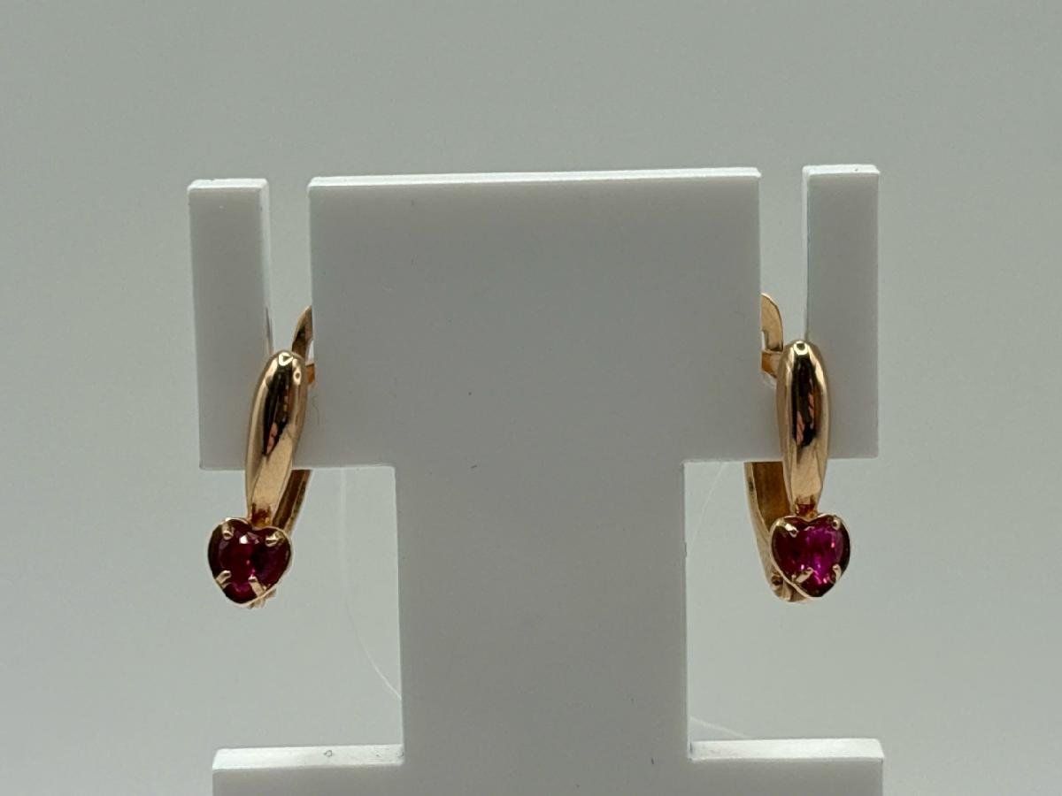 СЕРЬГИ КОРУНД (Au 585)