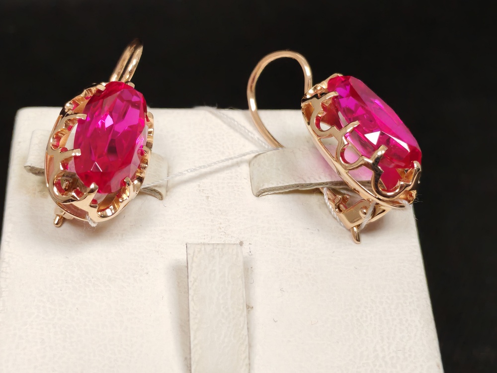 СЕРЬГИ С КАМНЕМ (Au 583)