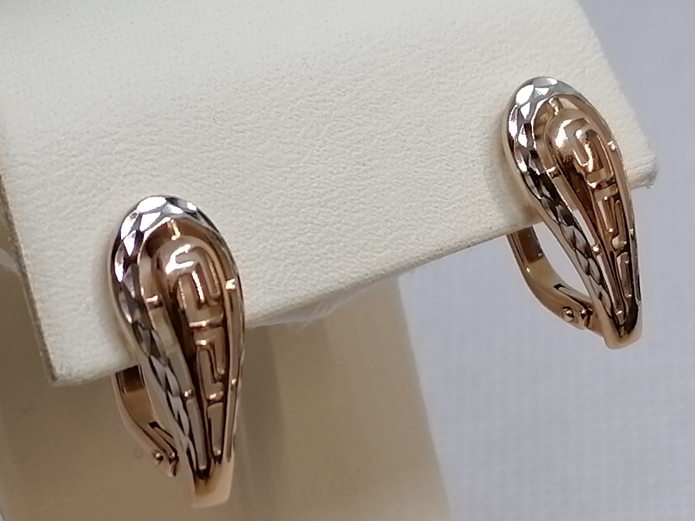 СБКМ585 СЕРЬГИ БЕЗ КАМНЯ (Au 585)