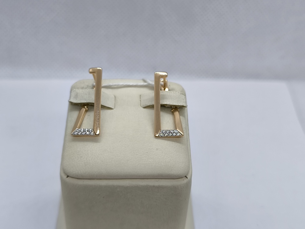 СКМИ585 СЕРЬГИ С КАМНЯМИ (Au 585)